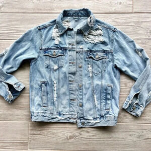 Distressed Denim Jacket